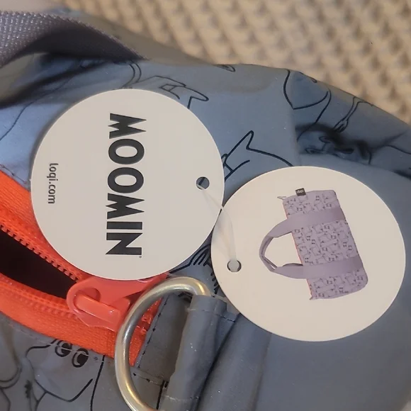NWT Gray Reflective Tote Bag with Moomin Print - Picture 5 of 14